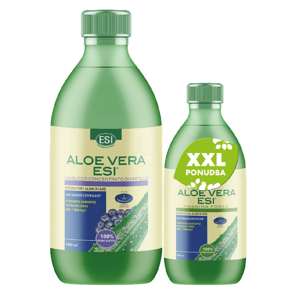 Aloe vera sok - okus borovnice in nevtralen okus - paket (1000 ml + 500 ml)